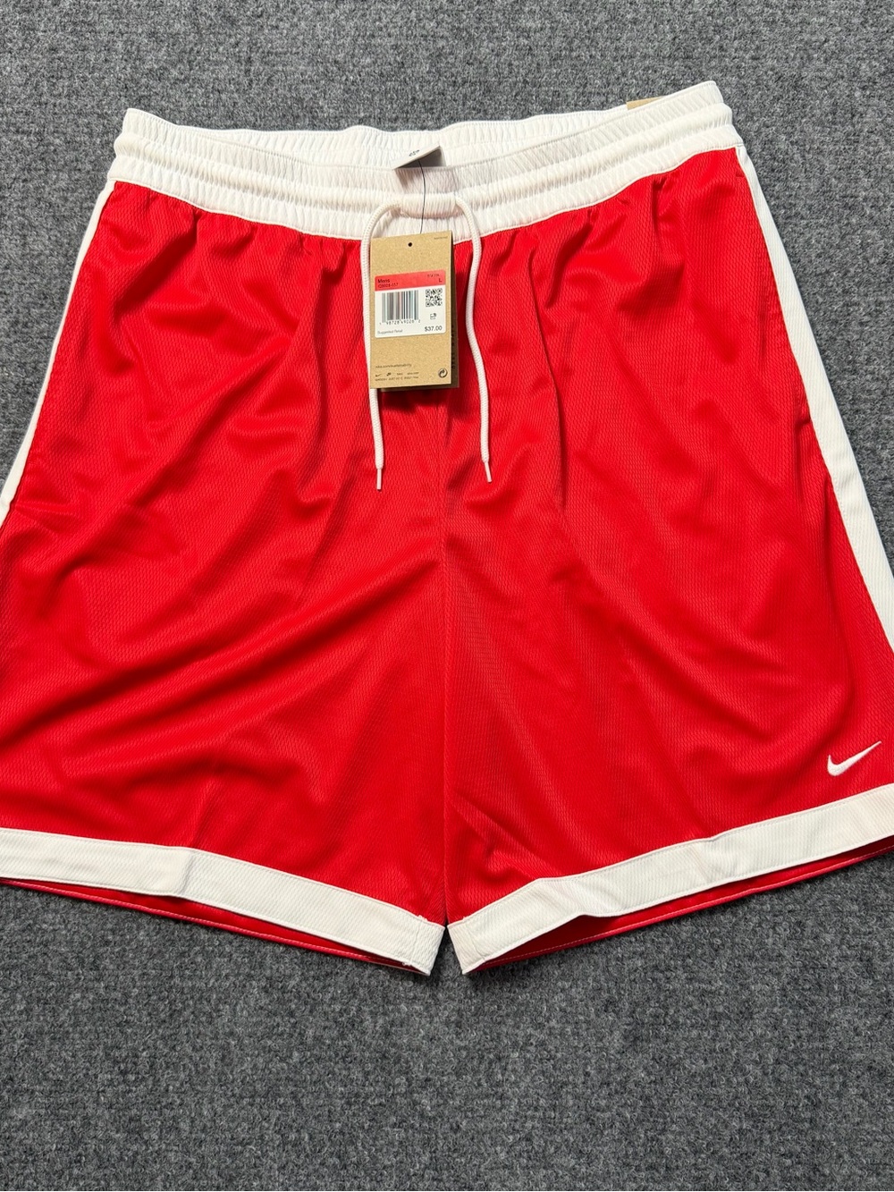 Nike Dri-Fit DNA+ Men's Basketball Shorts Red/white IQ8608-656 Mens Large